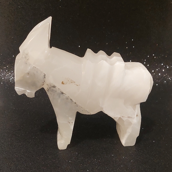 Quarts Carved Stone Donkey Sculpture - Picture 1 of 5